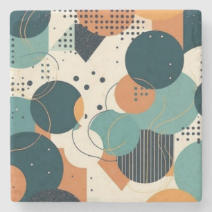 Minimal Abstract Seamless Pattern - Geometric (3) Stone Coaster