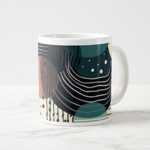 Minimal Abstract Seamless Pattern - Geometric (8) Large Coffee Mug
