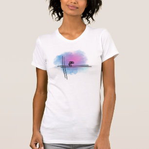Minimal abstract watercolor T shirt design