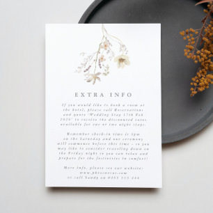 Minimal Abundance Dried Wildflower Pampas Wedding Invitation