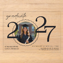 Minimal Acrylic Graduation Announcement