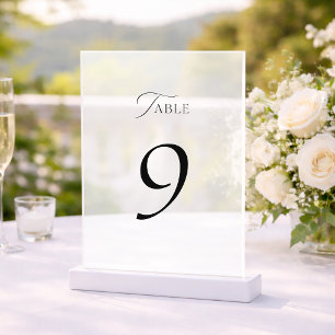 Minimal Acrylic Table Number Sign