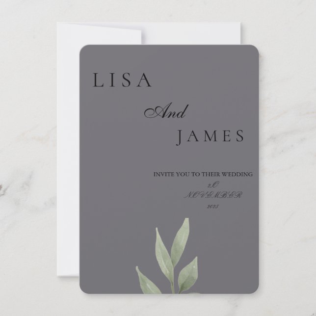 MINIMAL AESTHETIC WEDDING INVITATION (Front)