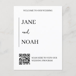 Minimal Aesthetic Wedding Invites with QR Code