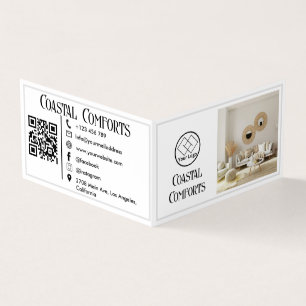 Minimal Airbnb House Rental Logo   Custom QR Code  Business Card