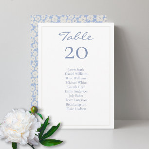 Minimal All-in-One Table Number & Seating Card