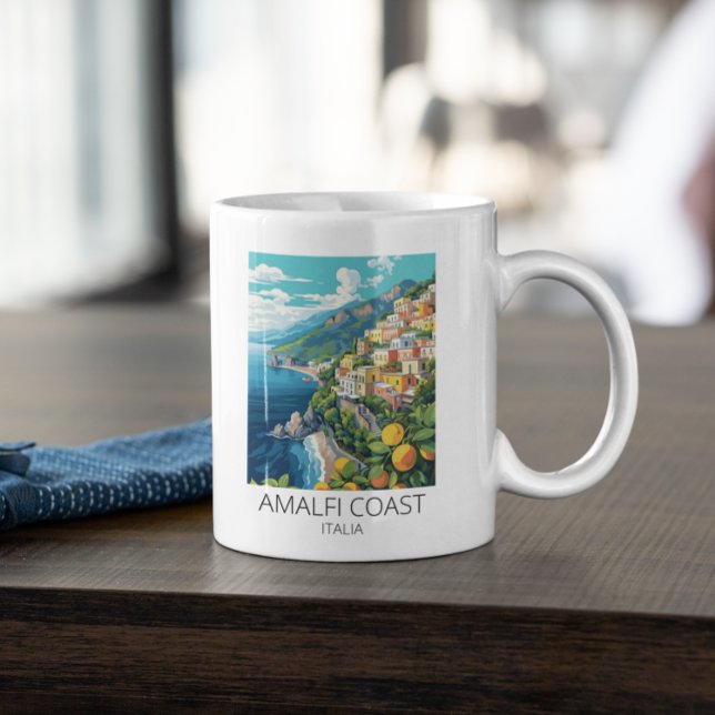 Minimal Amalfi Coast Italy Vintage Travel Coffee Mug (Minimal Amalfi Coast Italy Vintage Travel Coffee Mug)