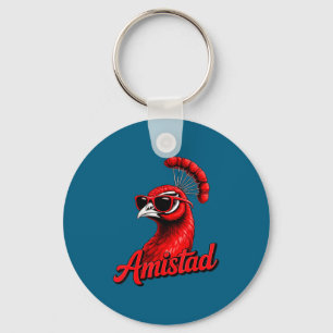 Minimal Amistad House Friendship School Spirit Key Ring
