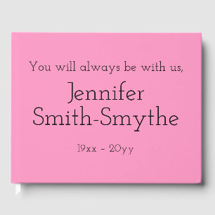 Minimal and Basic Funeral/Memorial Guest Book