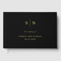 Minimal and Chic | Black and Gold Foil Wedding