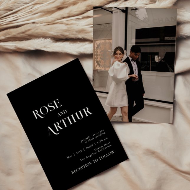 Minimal and chic black and white invitation (Creator Uploaded)