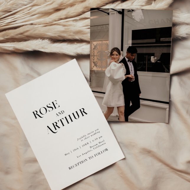 Minimal and chic black and white invitation (Creator Uploaded)