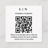 Minimal and Chic | Black and White QR Code Wedding