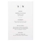 Minimal and Chic | Black and White Wedding Menu