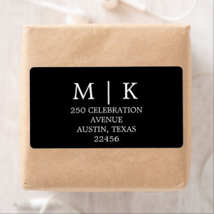 Minimal and Chic Black Return Address Label