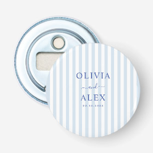 Minimal and Chic Blue French Personalised Wedding Bottle Opener