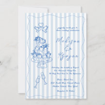 Minimal and Chic Blue French Personalised Wedding