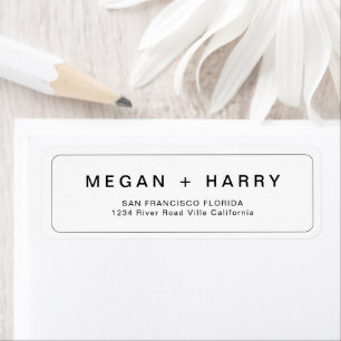Minimal and Chic Border Wedding Return Address
