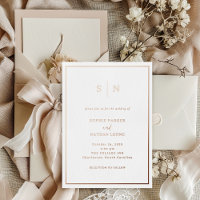 Minimal and Chic Border Wedding | Rose Gold