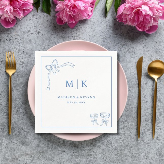Minimal and Chic  | Bow Wedding Napkins (Creator Uploaded)