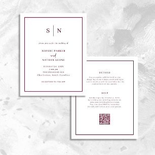 Minimal and Chic Budget QR Code Wedding Invitation