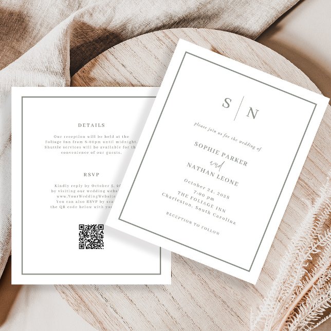 Minimal and Chic Budget QR Code Wedding Invitation (Creator Uploaded)