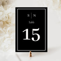 Minimal and Chic | Dark Black with Border Wedding