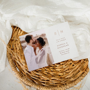 Minimal and Chic   Elegant Two Photo Wedding