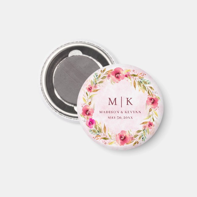 Minimal and Chic Floral | Wedding  Magnet (Front/Back)