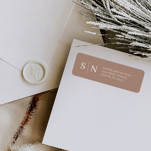 Minimal and Chic Monogram Taupe and Creamy White
