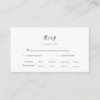 Minimal and Chic | Navy and White Wedding RSVP