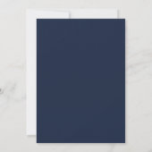 Minimal and Chic | Navy Blue Wedding Invitation (Back)