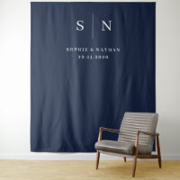 Minimal and Chic | Navy Blue with Monogram Wedding