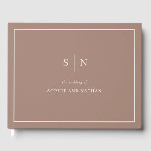 Minimal and Chic Neutral Taupe Wedding Guest Book
