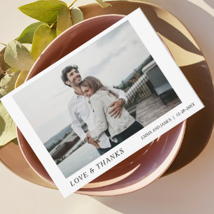 Minimal and Chic   Photo Thank You Wedding Card