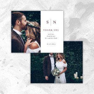 Minimal and Chic Photo Wedding BUDGET Thank You