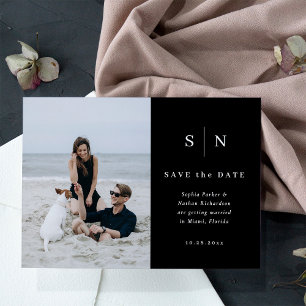 Minimal and Chic   Photo Wedding Save the Date Postcard