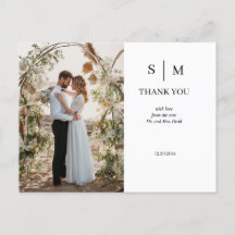 Minimal and Chic | Photo Wedding Thank You 