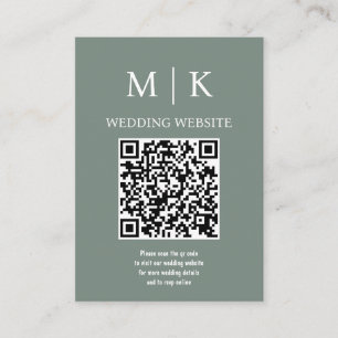 Minimal and Chic QR Code Wedding Enclosure Card