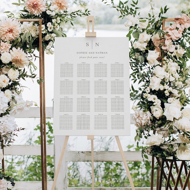 Minimal and Chic Sage Green Wedding Seating Chart (Creator Uploaded)