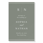 Minimal and Chic | Sage Green Wedding Welcome