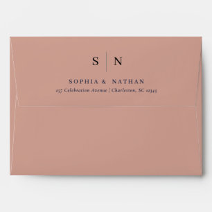 Minimal and Chic Terracotta Wedding Envelope