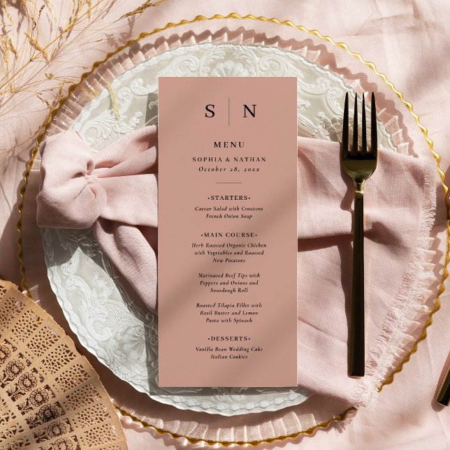 Minimal and Chic | Terracotta Wedding Menu (Creator Uploaded)