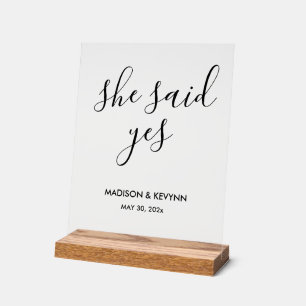 Minimal and Chic Wedding Acrylic Sign