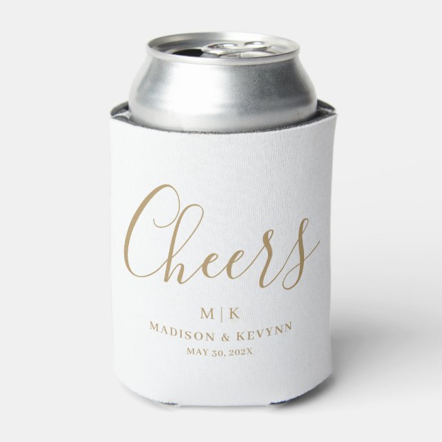 Minimal and Chic | Wedding Can Cooler (Can Front)