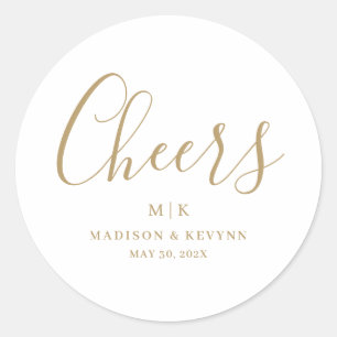 Minimal and Chic   Wedding Classic Round Sticker