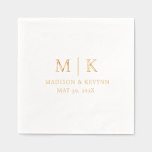 Minimal and Chic Wedding Foil Napkins