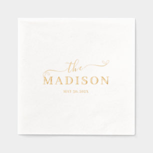 Minimal and Chic Wedding Foil Napkins