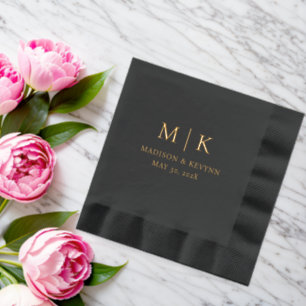 Minimal and Chic Wedding Foil Napkins