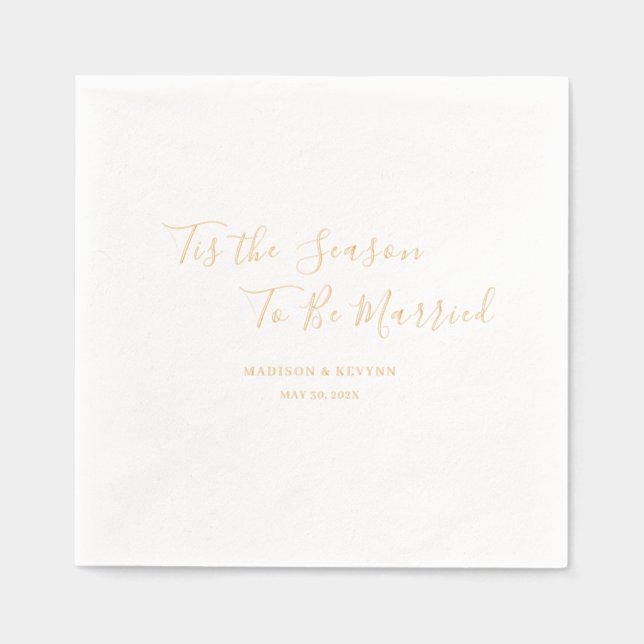 Minimal and Chic | Wedding  Foil Napkins (Front)